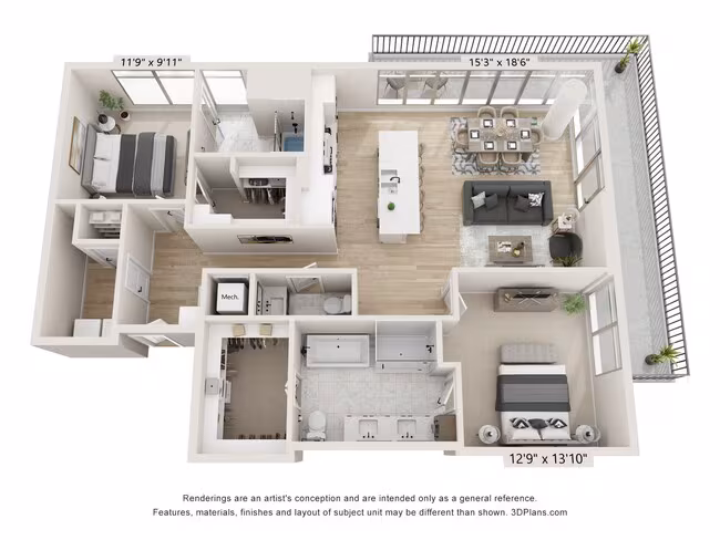 Unit 1608 1208 floor plan